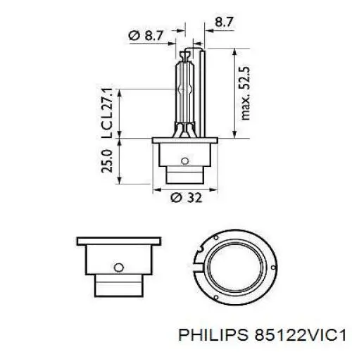 Лампочка ксеноновая 85122VIC1 Philips