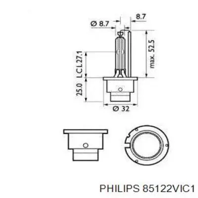 Ксенон Philips 85122VIC1 цена, от 41.72 USD