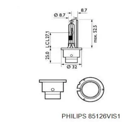 Купить 85126VIS1 Philips Лампочка ксеноновая