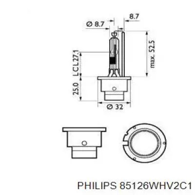 Купить 85126WHV2C1 Philips Лампочка ксеноновая
