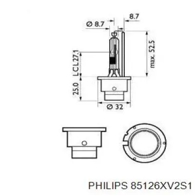 Лампочка ксеноновая 85126XV2S1 Philips