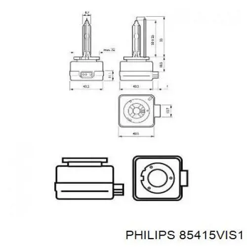 Купить 85415VIS1 Philips Лампочка ксеноновая