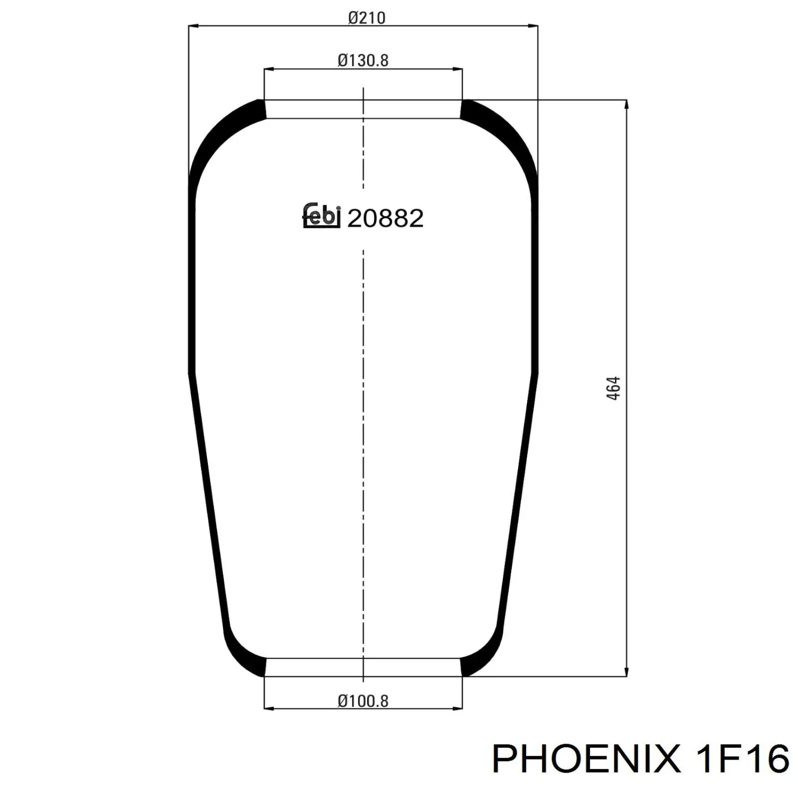 Рессора пневматической подвески Phoenix 1F16 цена, от 27.31 USD
