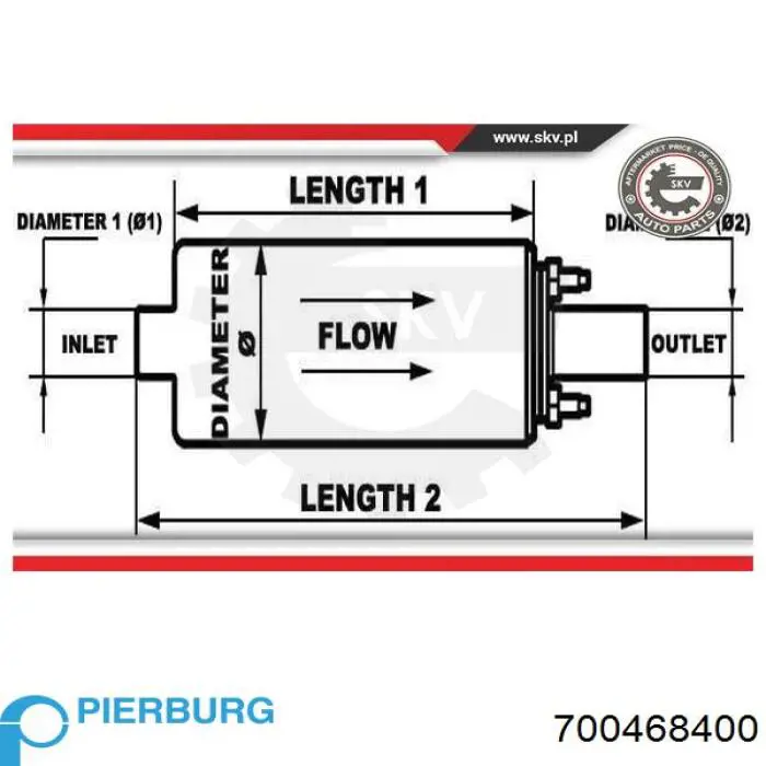 Топливный насос Pierburg 700468400
