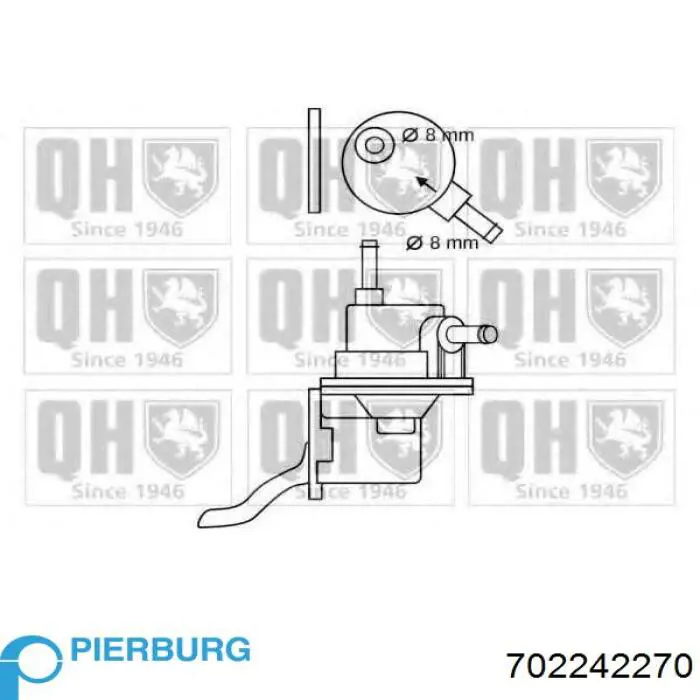 702242270 Pierburg Топливный насос, механический