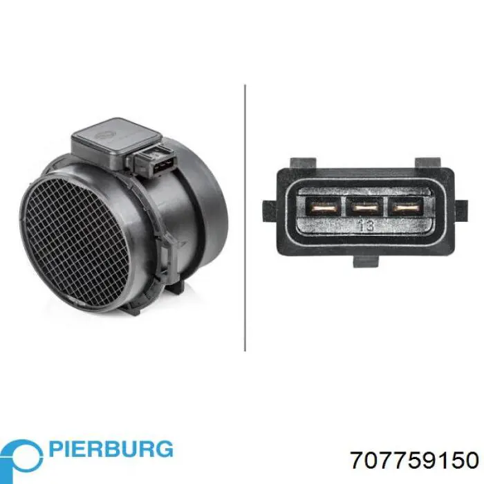 Датчик массового расхода воздуха Pierburg 707759150 цена, от 85.74 USD