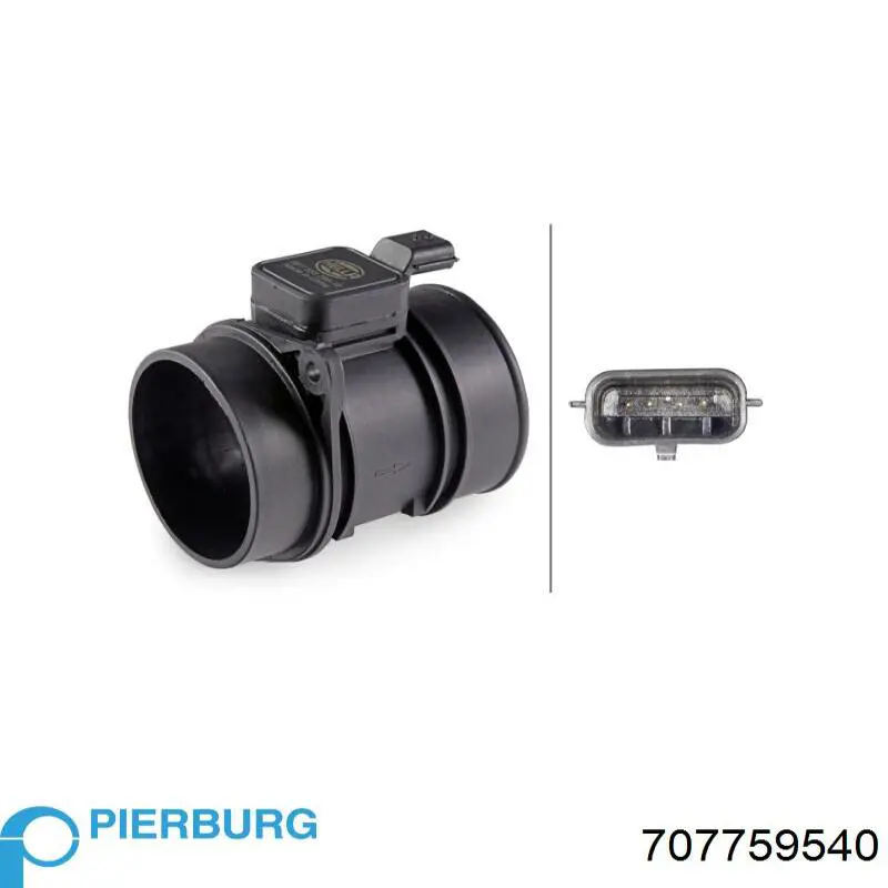 Sensor De Flujo De Aire/Medidor De Flujo (Flujo de Aire Masibo) 707759540 Pierburg