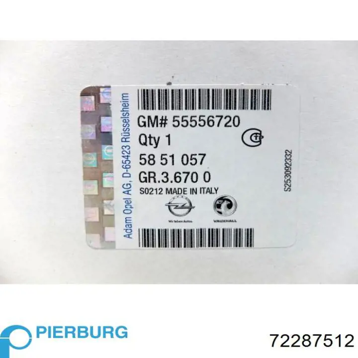 Приборы управления системы рециркуляции Pierburg 72287512 цена, от 54.01 USD