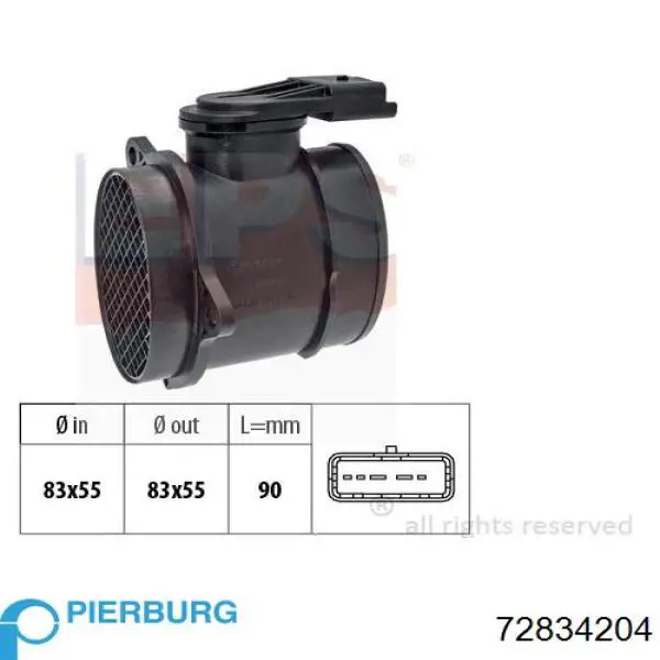Купить 72834204 Pierburg Воздухомер