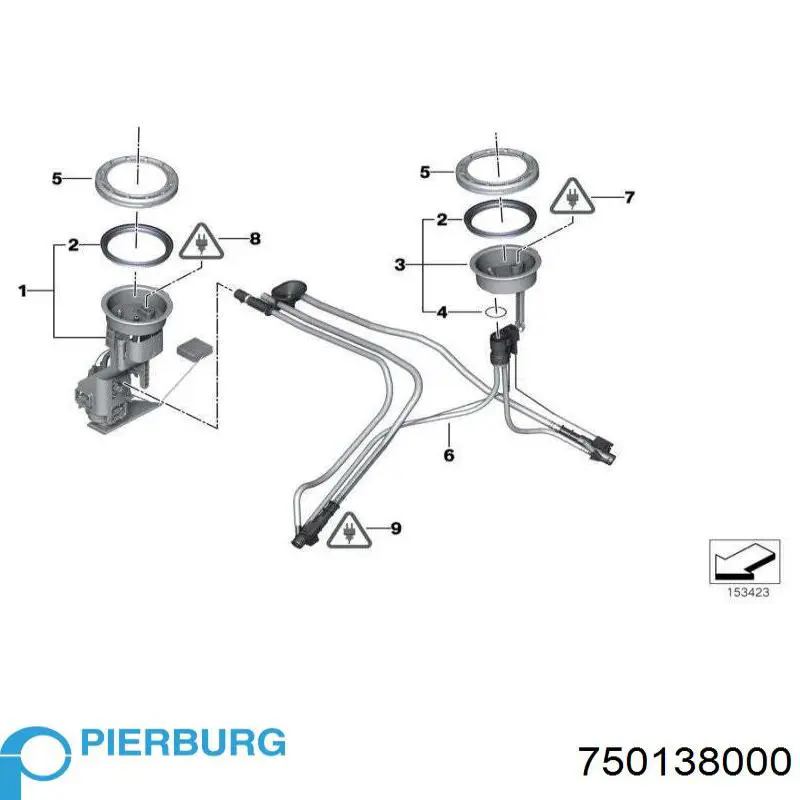 Elemento de turbina de bomba de combustible 750138000 Pierburg