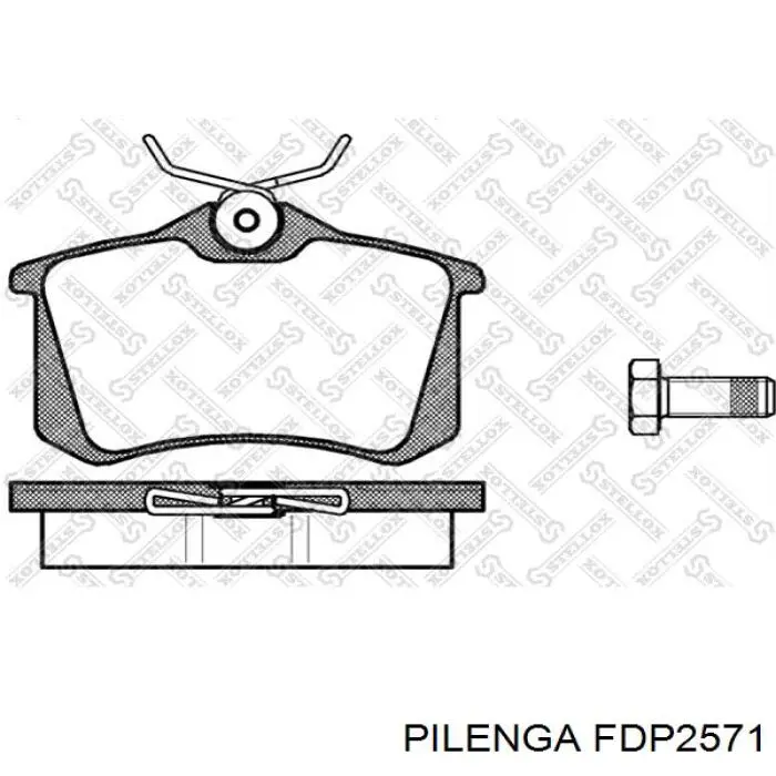 Задние тормозные колодки FDP2571 Pilenga