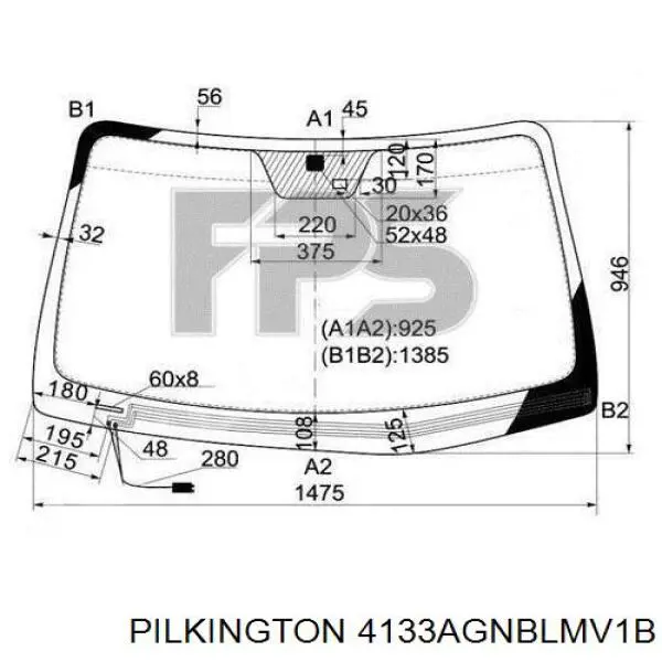 Лобовое стекло 4133AGNBLMV1B Pilkington