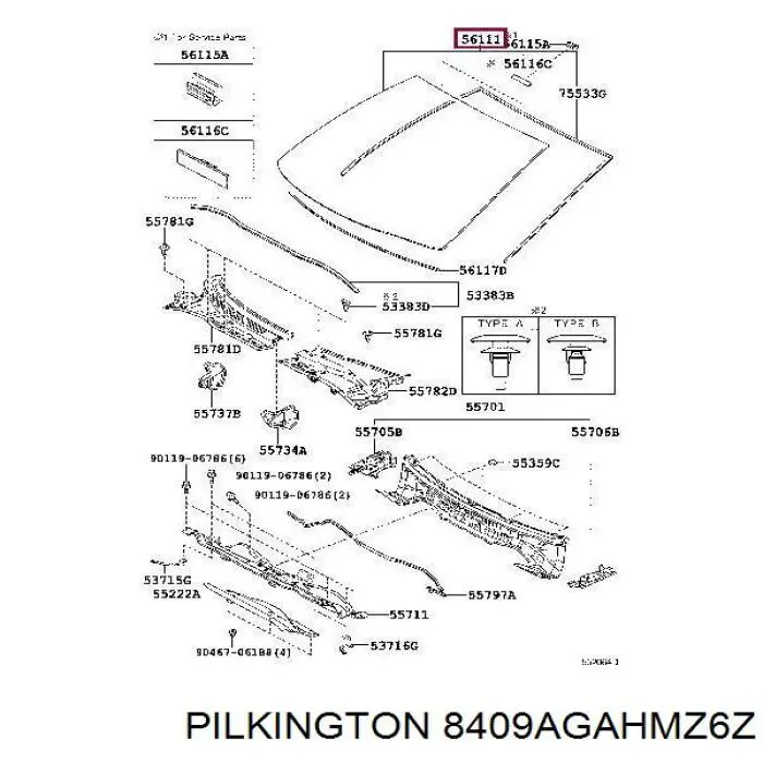 Стекло лобовое Pilkington 8409AGAHMZ6Z цена, от 854.06 USD