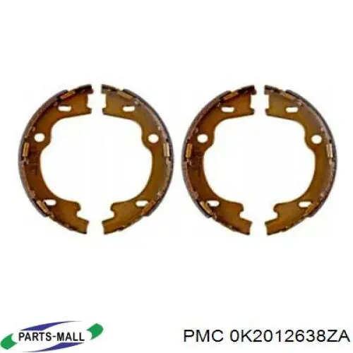 0K2012638ZA Parts-Mall Барабанные тормозные колодки