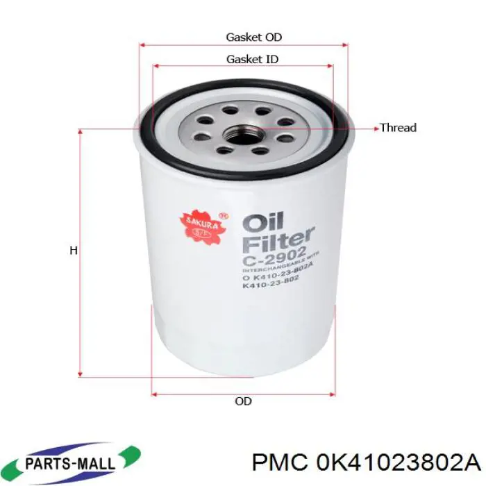 Масляный фильтр 0K41023802A Parts-Mall