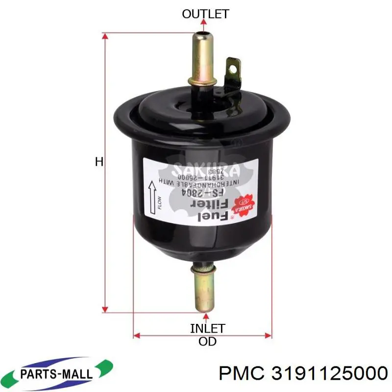Купить 3191125000 Parts-Mall Фильтр-отстойник топлива грубой очистки