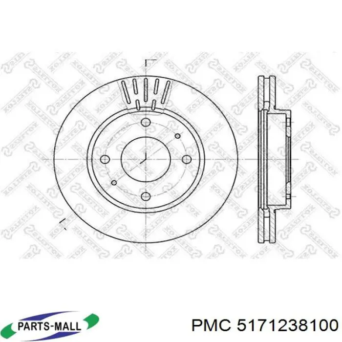 Тормоз дисковый передний Parts-Mall 5171238100 цена, от 29.06 USD