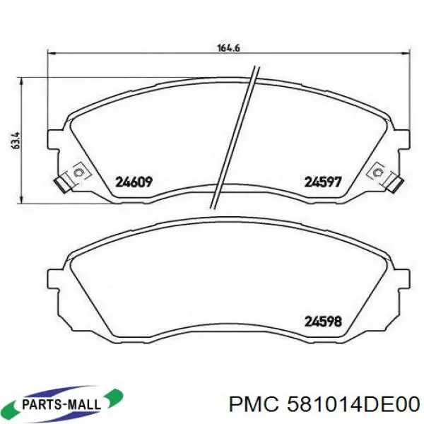 Колодки Hyundai/Kia S581014DE00 цена, от 32.53 USD