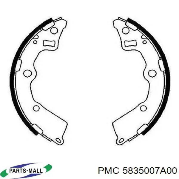 Задние барабанные колодки 5835007A00 Parts-Mall