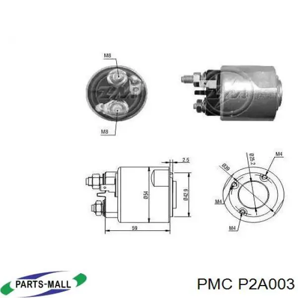 Масляный насос P2A003 Parts-Mall