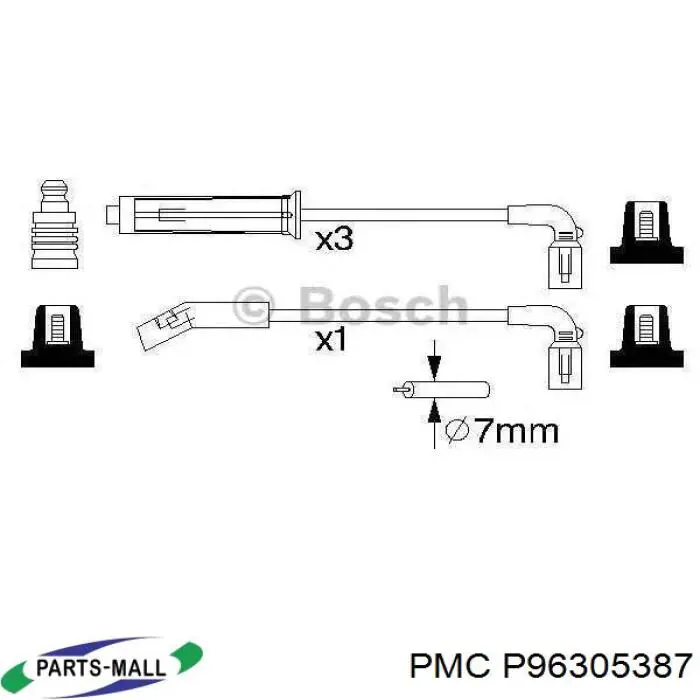 P96305387 Parts-Mall высоковольтные провода