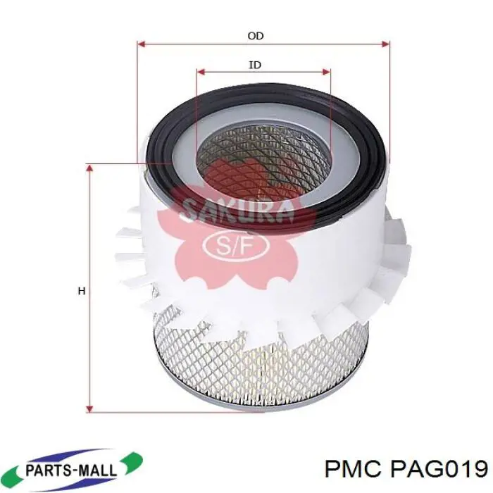 PAG019 Parts-Mall воздушный фильтр