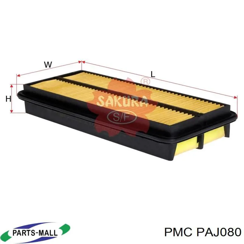 Элемент воздушного фильтра Parts-Mall PAJ080 цена, от 11.91 USD