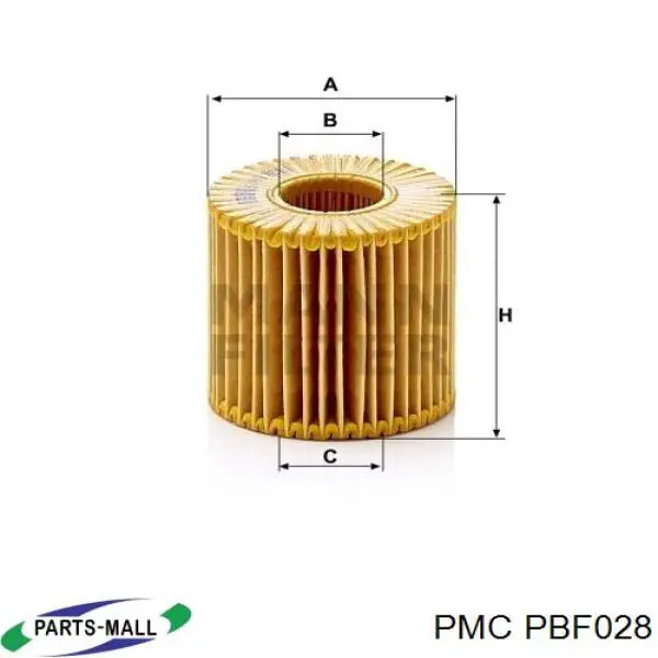 PBF028 Parts-Mall Масляный фильтр двигателя