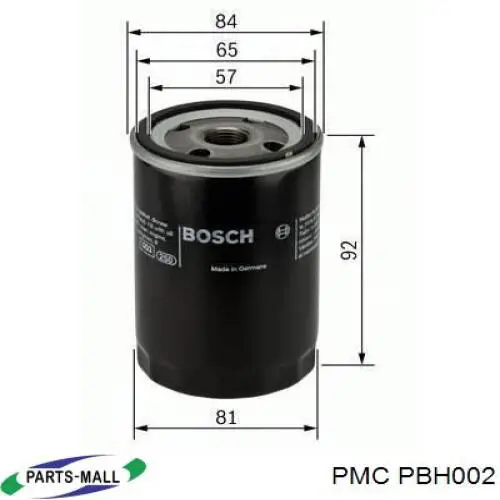 PBH002 Parts-Mall Масляный фильтр двигателя
