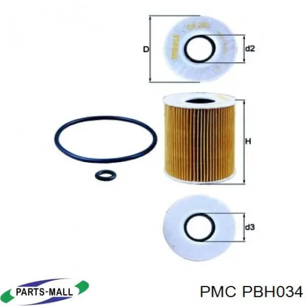 PBH034 Parts-Mall масляный фильтр