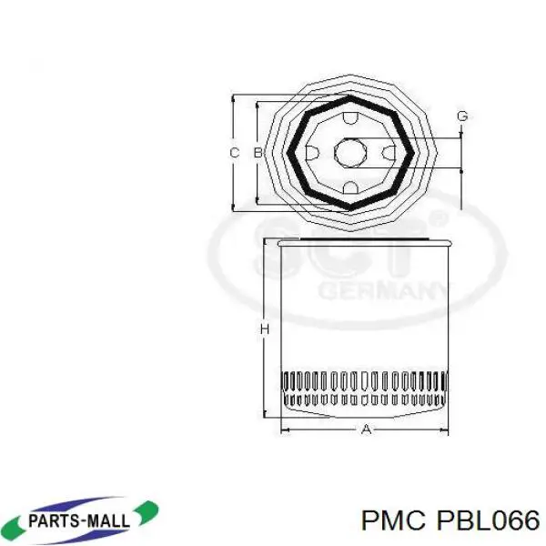 Масляный фильтр PBL066 Parts-Mall