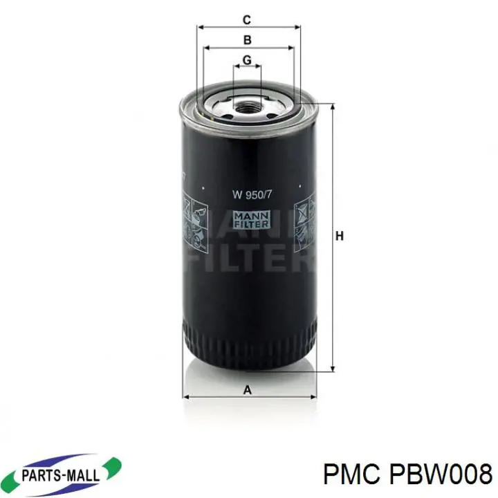 PBW008 Parts-Mall масляный фильтр