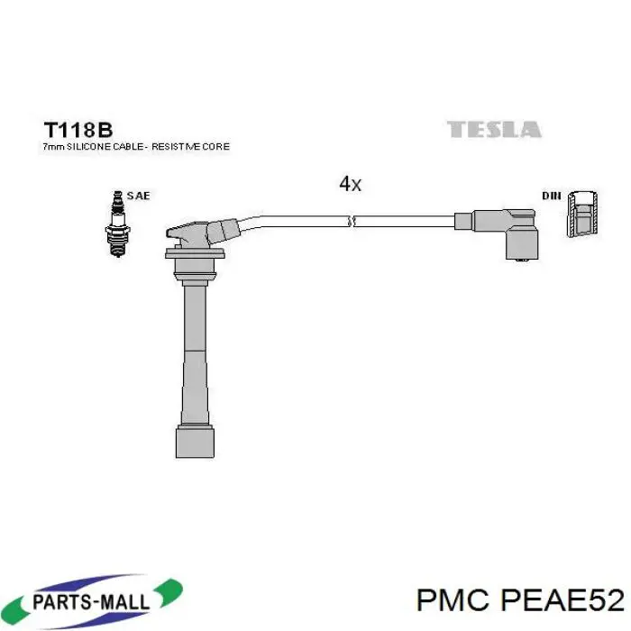 PEAE52 Parts-Mall высоковольтные провода