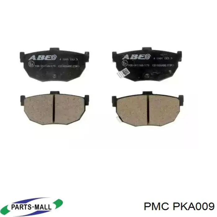 Купить PKA009 Parts-Mall Колодки тормозные задние, дисковые
