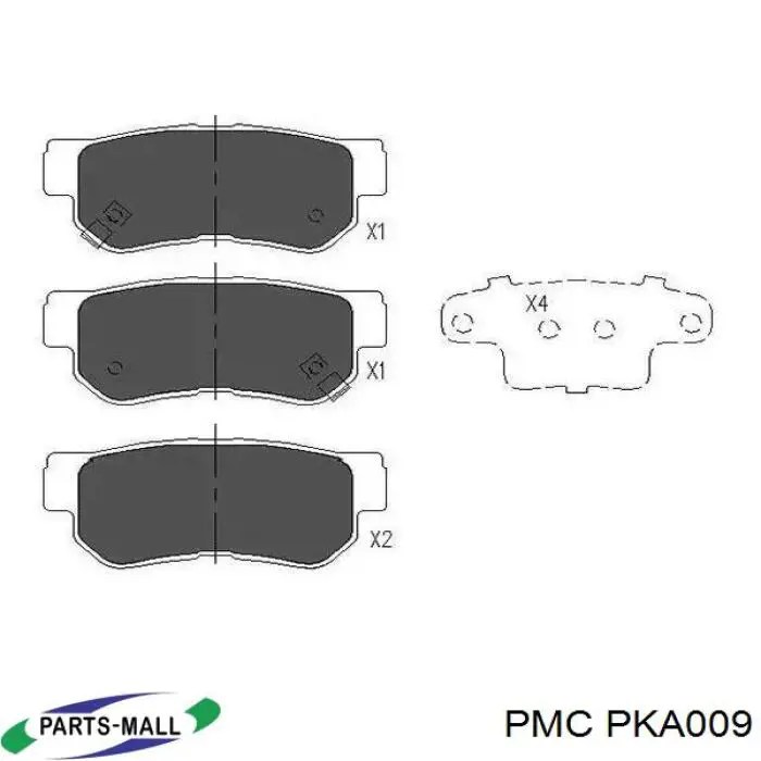 Колодки дисковые  Parts-Mall PKA009 цена, от 10.98 USD