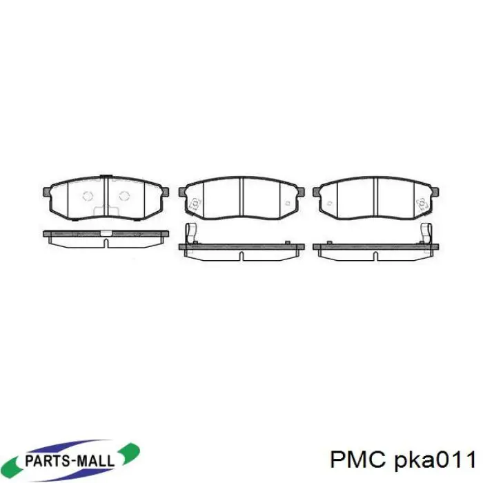 Колодки тормозные задние дисковые PMC PKA011
