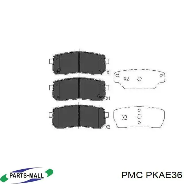 PKAE36 Parts-Mall Колодки передние