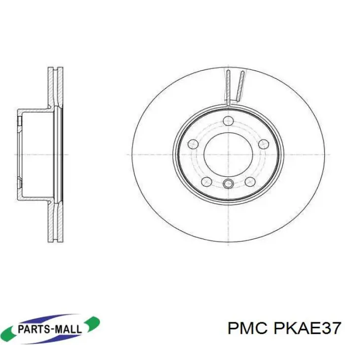 PKAE37 Parts-Mall Колодки тормозные дисковые комплект