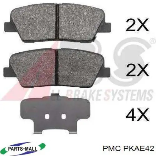 Колодки дисковые  Parts-Mall PKAE42 цена, от 14.11 USD