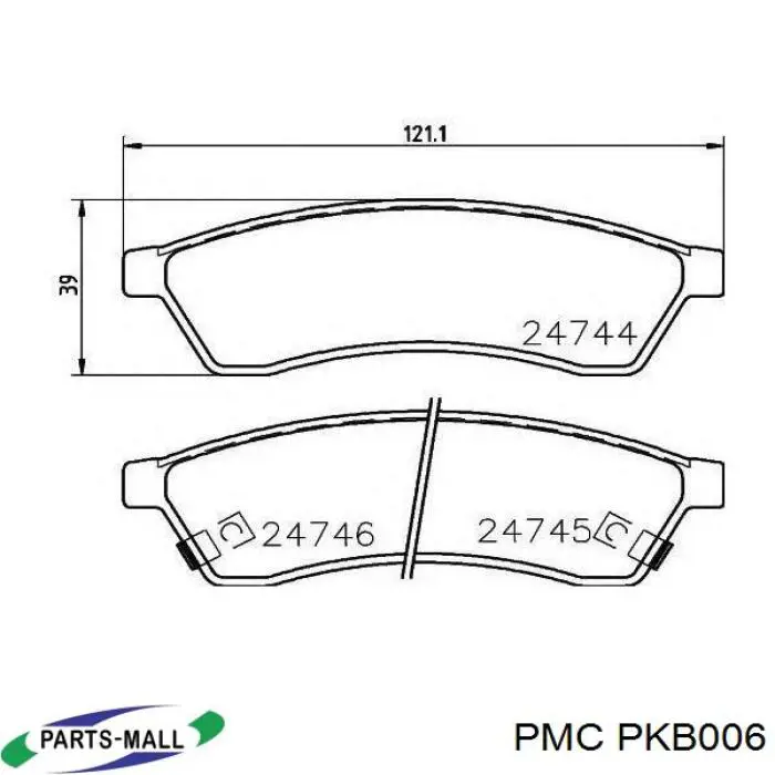 PKB006 Parts-Mall Колодки передние