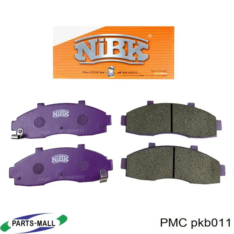 Колодки тормозные передние дисковые PMC PKB011