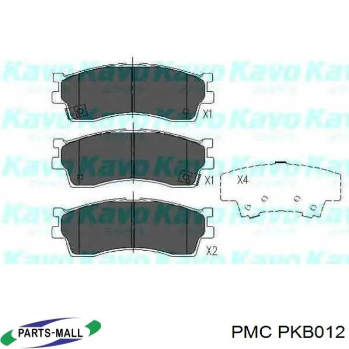 PKB012 Parts-Mall колодки тормозные передние дисковые