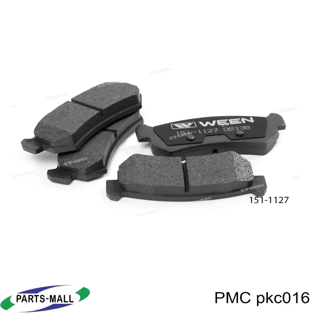 Колодки тормозные задние дисковые PMC PKC016