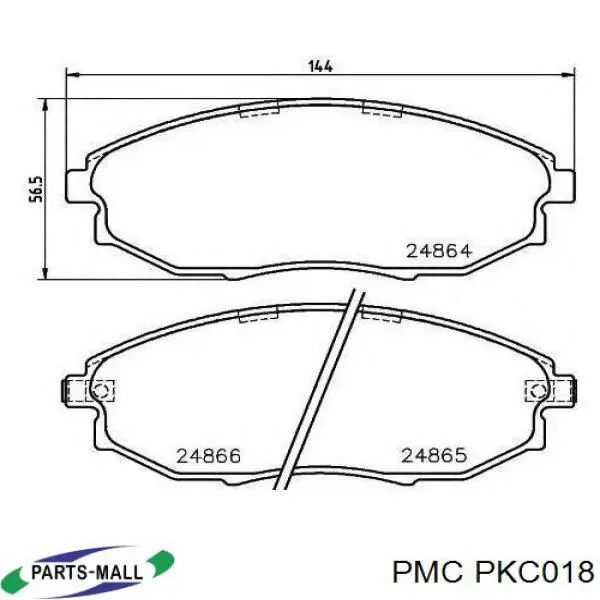 Передние тормозные колодки PKC018 Parts-Mall