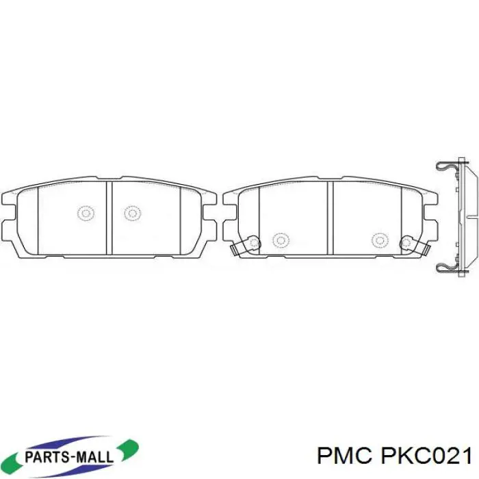 PKC021 Parts-Mall Колодки тормозные дисковые комплект