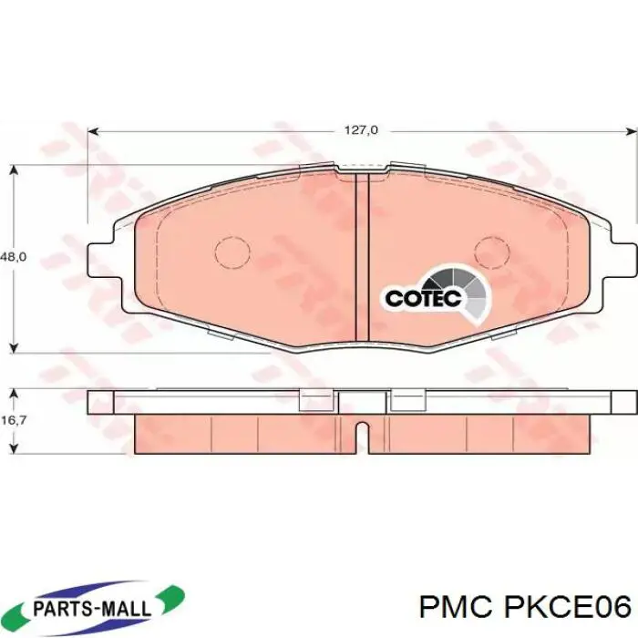 Купить PKCE06 Parts-Mall Колодки тормозные
