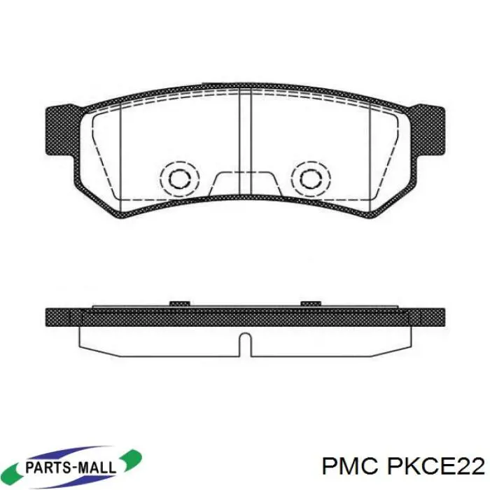 PKC-E22 Parts-Mall колодки тормозные задние дисковые