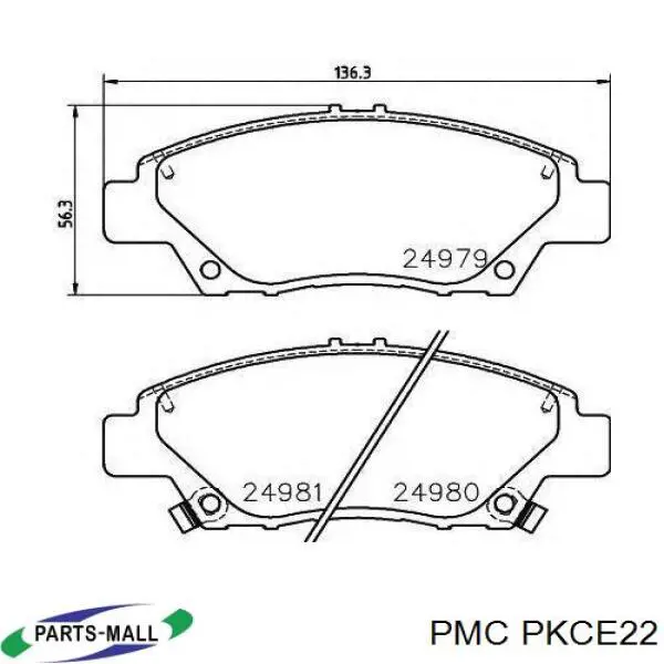 Колодки дисковые  Parts-Mall PKCE22 цена, от 10.67 USD