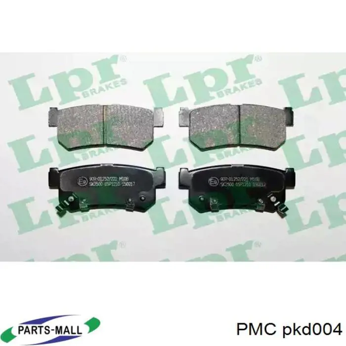 Колодки тормозные задние дисковые PMC PKD004