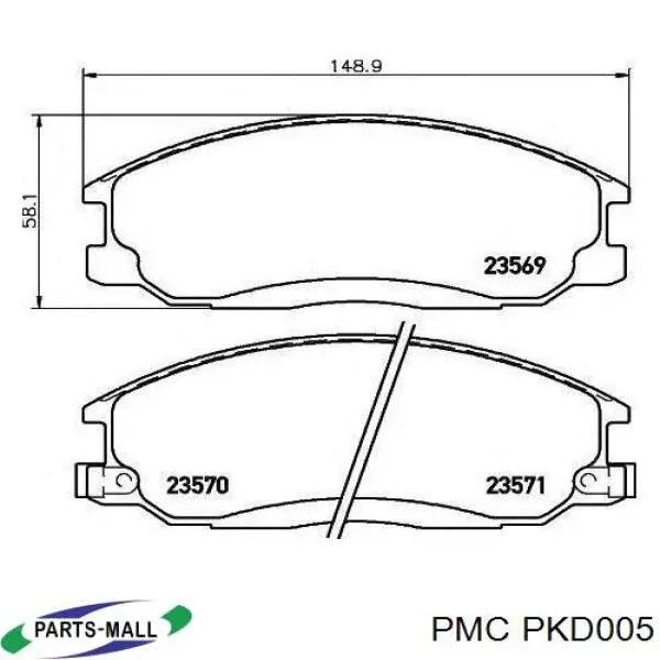 Колодки Parts-Mall PKD005 цена, от 18.75 USD